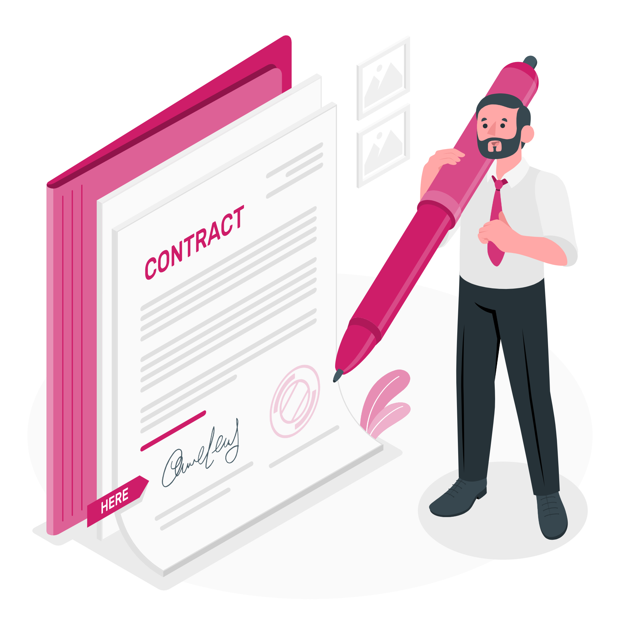 Signing a contract-amico